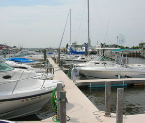 boat dock near lighthouse